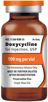 Doxycycline for Injection, USP 100 mg per vial